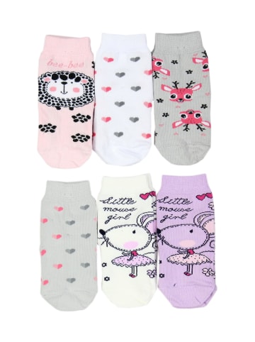 TupTam 6er- Set Socken in rosa/lila
