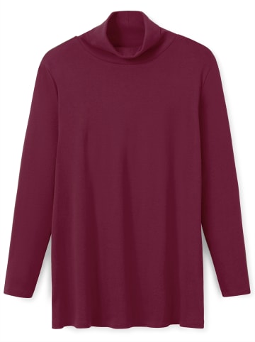 sheego Rollkragenshirt in bordeaux