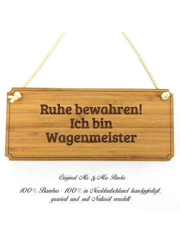 Mr. & Mrs. Panda Werbeschild Wagenmeister mit Spruch in Keine Angabe