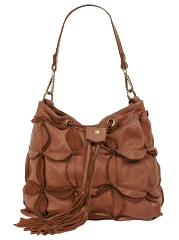 Samantha Look Handtasche echt Leder in cognac