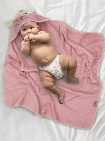 normani 2 x Baby Wickeltücher aus Bio-Baumwolle in Rosa