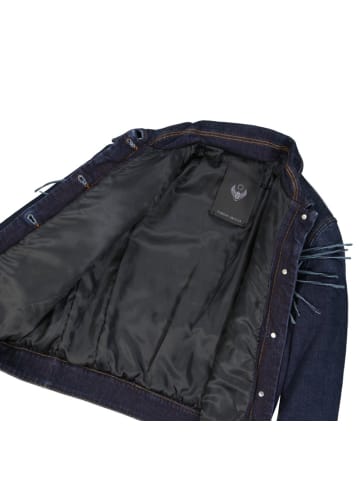 Frankie Morello Blau Baumwolle Denim Jacke