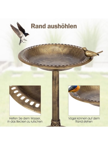 COSTWAY Vogelfutterstation in Bronze