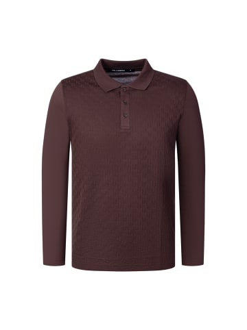 Karl Lagerfeld Langarm-Poloshirt 745007 in dunkelbraun