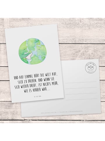 Mr. & Mrs. Panda Beileidskarte Welt Weinen mit Spruch in Weiß