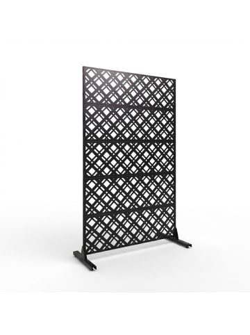 relaxdays Sichtschutz "Rauten" in Schwarz - (B)110 x (H)183 x (T)50 cm