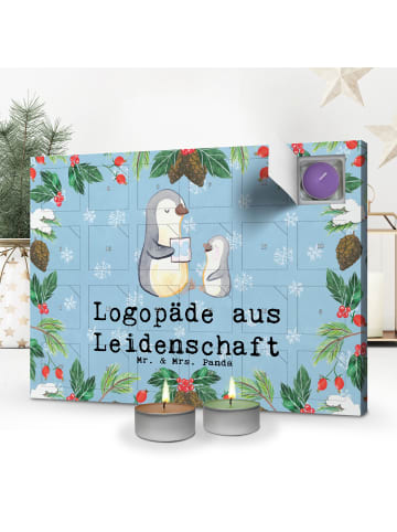 Mr. & Mrs. Panda Duftkerzen Adventskalender Logopäde Leidenschaf... in Eisblau