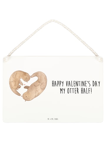 Mr. & Mrs. Panda wandtafel Otter Valentine mit Spruch in Weiß