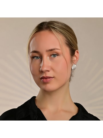 Adeliás Damen Ohrringe – Ohrstecker aus 925 Silber in silber