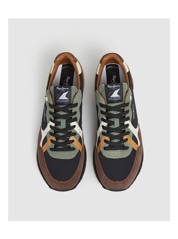 Pepe Jeans Sneaker Brit in 898-Braun/Grün