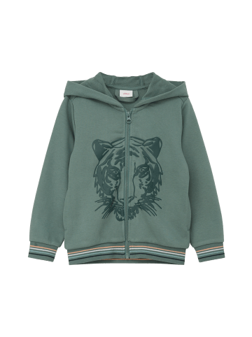 s.Oliver Sweatshirt Jacke langarm in Petrol