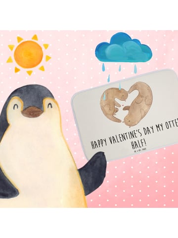 Mr. & Mrs. Panda Badvorleger Otter Valentine mit Spruch in Weiß
