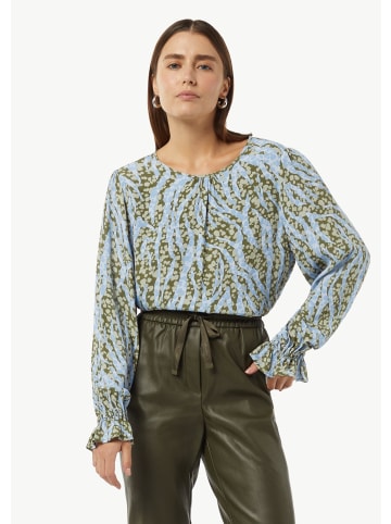comma CI Bluse langarm in Blau-olive