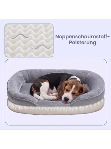 Feandrea Hundebett Blomfy in Hellgrau - (B)76 x (H)18 x (T)51 cm