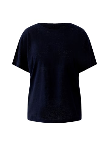 Oui Leinen T-Shirt in darkblue