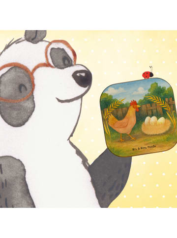 Mr. & Mrs. Panda Untersetzer Huhn Stolz Design ohne Spruch in Weiß