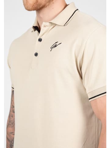 Gorilla Wear Polo - Delano - Beige/Schwarz