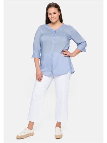 sheego Bluse in mittelblau