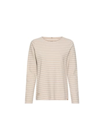 Camel Active Langarmshirt in beige melange stripe