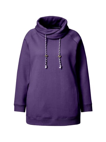 Ulla Popken Sweatshirt in tiefes violett