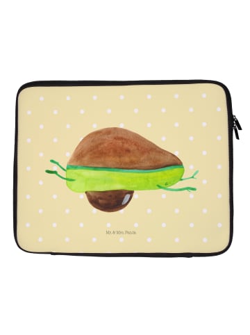 Mr. & Mrs. Panda Notebook Tasche Avocado Yoga ohne Spruch in Gelb Pastell
