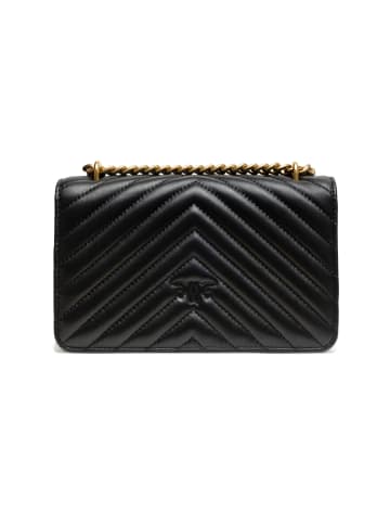 Pinko Schwarz Leder Love Ein Mini Schulter Tasche