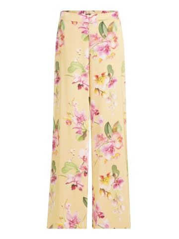 Vera Mont Marlene-Hose mit Blumenprint in Yellow/Rosé