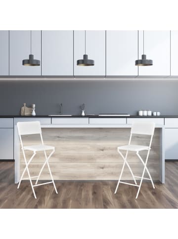 2 x Barhocker in Weiß - (B)44 x (H)115 x (T)63 cm