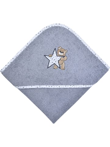 Wörner Frottier Kapuzenbadetuch in grau