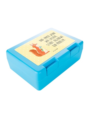 Mr. & Mrs. Panda Essensbox Eichhörnchen Blume mit Spruch in Gelb Pastell
