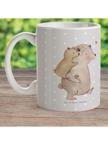 Mr. & Mrs. Panda Plastikbecher Papa Bär ohne Spruch in Grau Pastell