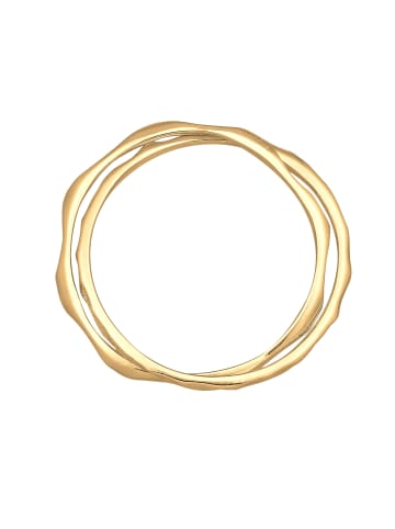 Elli Ring 925 Sterling Silber Ring Set, Geo in Gold