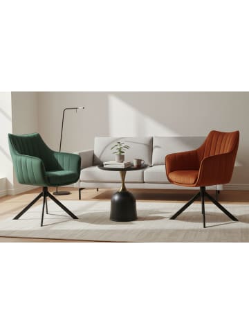 Feldmann-Wohnen Couchtisch Libra schwarz / gold 51 / 51 / 61cm