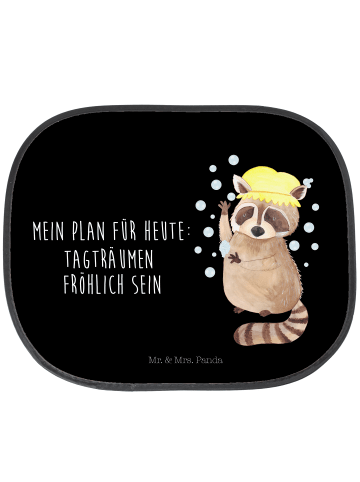 Mr. & Mrs. Panda Hitzeschutz Auto Waschbär mit Spruch in Schwarz