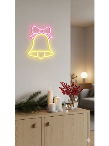 Home&Styling Collection Weihnachtliches Neon-Wandschild, LED in Gold, (B) 22 x (H) 1 x (L) 23 cm