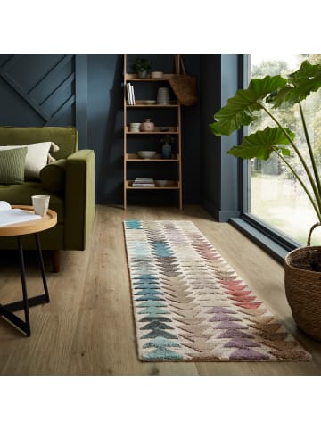KADIMA DESIGN Wollteppich Kurzflor ESK Geometrisch Naturfaser Wohnzimmer