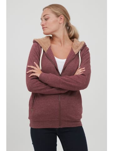 Oxmo Kapuzensweatjacke OXVicky Pile Sweat Zip-Hoodie in Rot