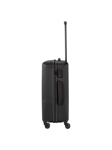 travelite Bali - 4-Rollen-Trolley M 67 cm (weiß/cognac) in schwarz