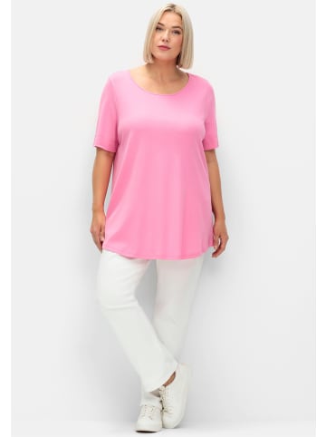 sheego Longshirt in blumiges pink
