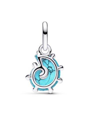 Pandora Silber Charm-Anhänger Blaue Muranoglas Meeresschnecke