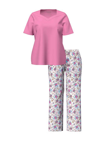 Ulla Popken Pyjama in dunkle rose