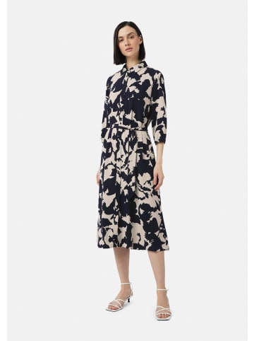 comma Kleid lang in Blau-creme
