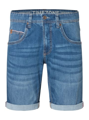 Timezone Stretch Denim Shorts Regular Fit Bermuda Hose in Blau-3