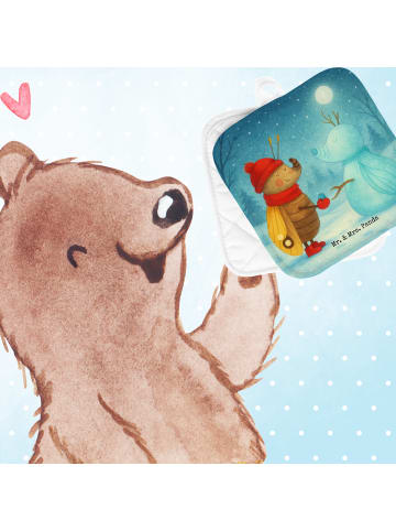 Mr. & Mrs. Panda Topfhandschuhe Nachtfalter Schneemann Design oh... in Weiß