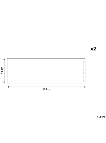 Beliani 2er-Set Stoffbezug ANZIO/AVELLINO in Grün/Weiß