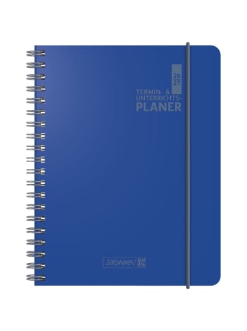 BRUNNEN Lehrerkalender 1 Woche/2 Seiten 2026/2027 ca. A5 17x24cm Baladek blau
