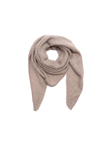 Faera Bouclé Dreieckstuch cozy Material in Braun