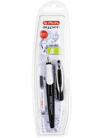 Herlitz Füllhalter my.pen L-Feder schwarz/weiß