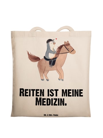 Mr. & Mrs. Panda Shopper Pferd Reiten mit Spruch in Creme