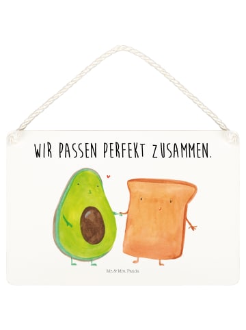 Mr. & Mrs. Panda Schild Avocado Toast mit Spruch in Weiß